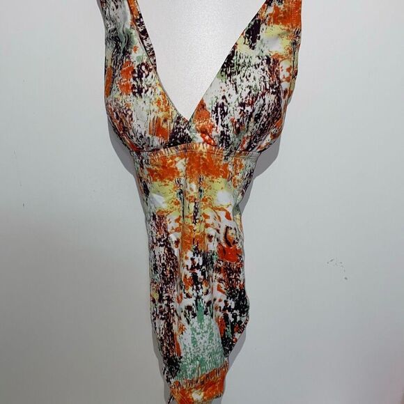 Cabarita Swim Australia Women's Multicolor V-Neck One Piece Swimsuit Size 10 - Picture 3 of 10
